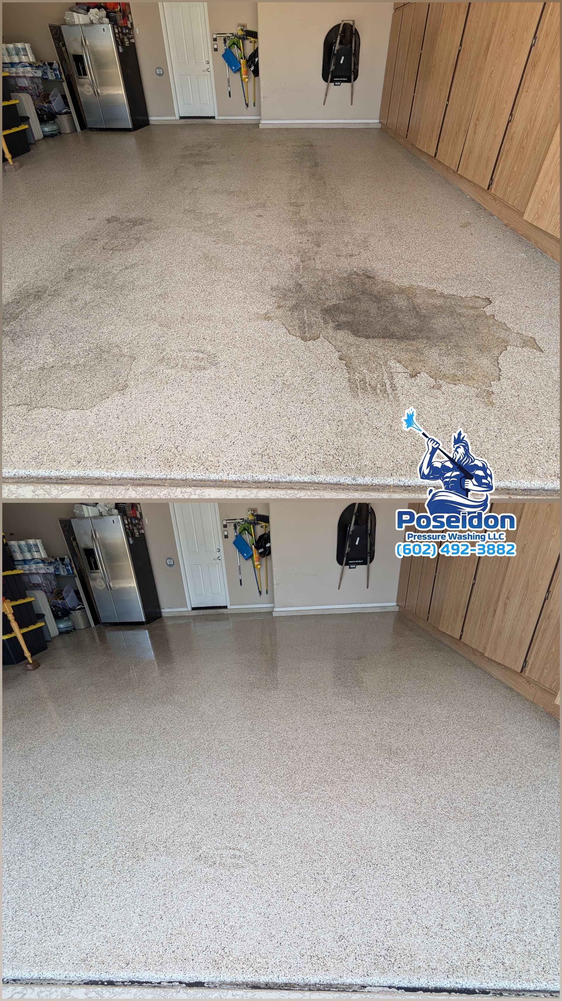 Garage Floor Cleaning and Full Driveway Paver Sealing Done Right image