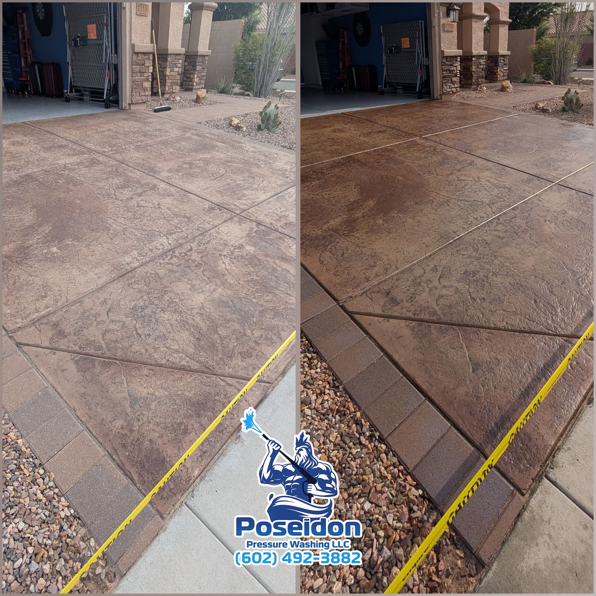 Stamped Concrete Sealing Success image