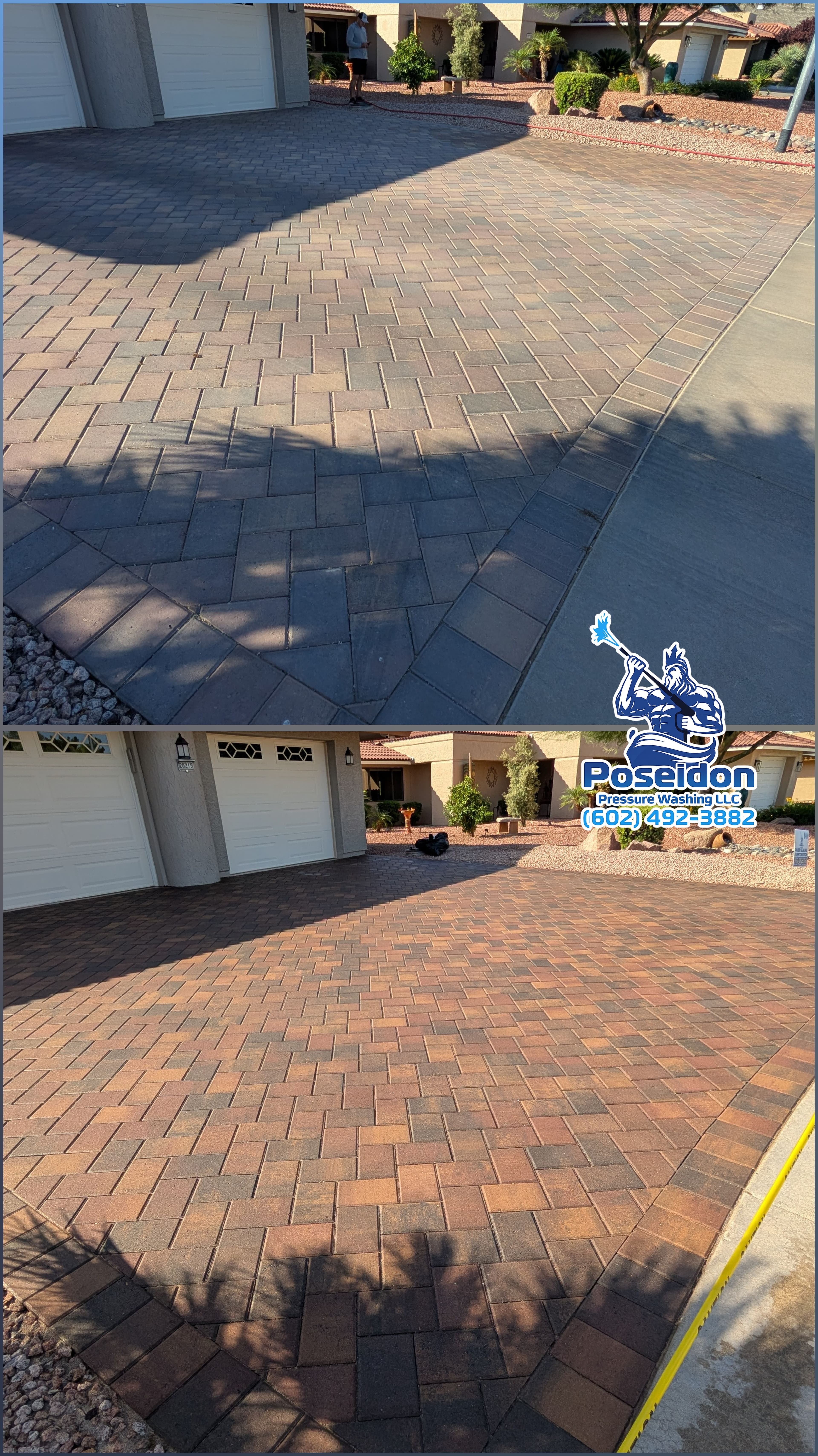 Project Faded Paver Driveway Gets a Full Poseidon Seal Treatment image