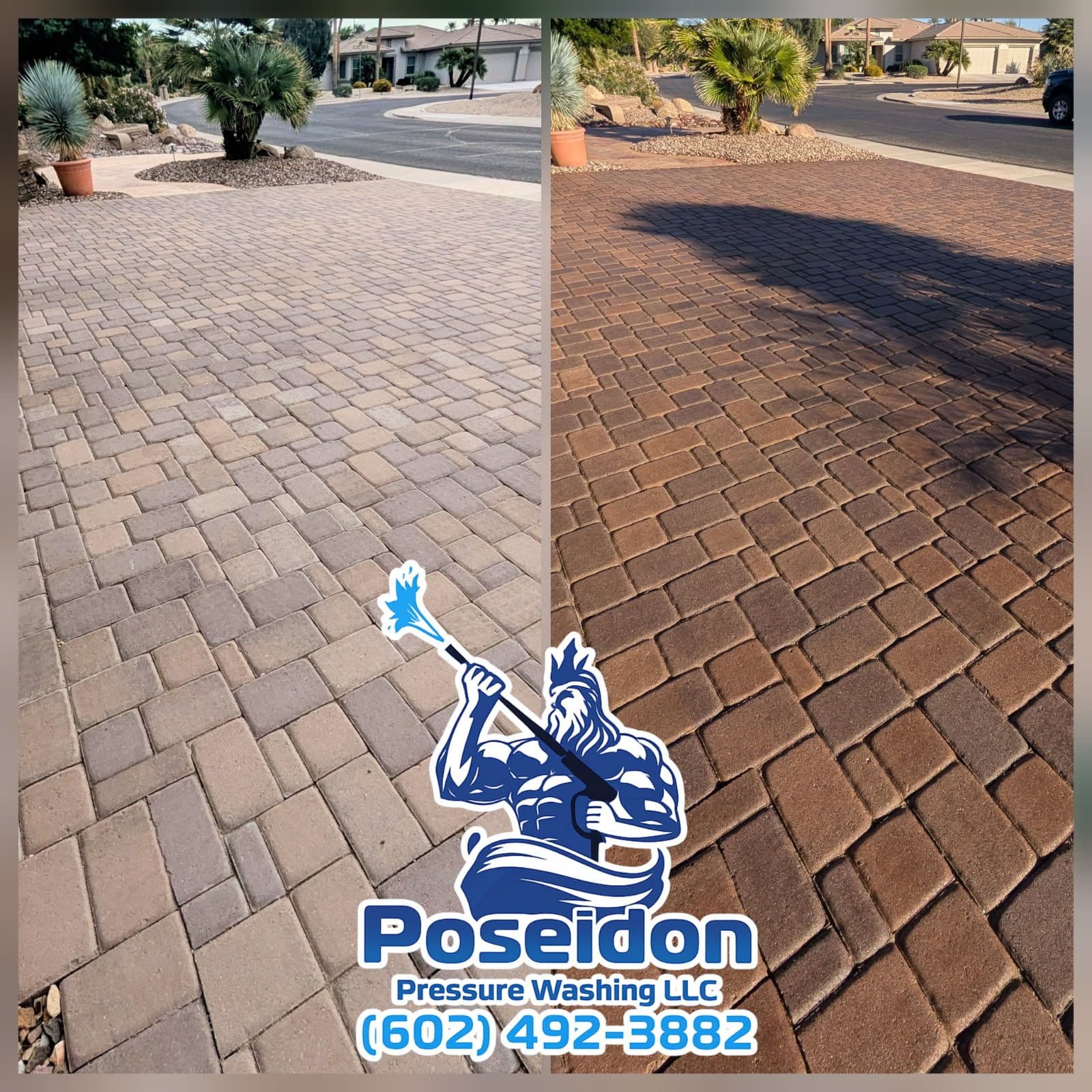 Driveway Makeover by Poseidon Pressure Washing LLC image