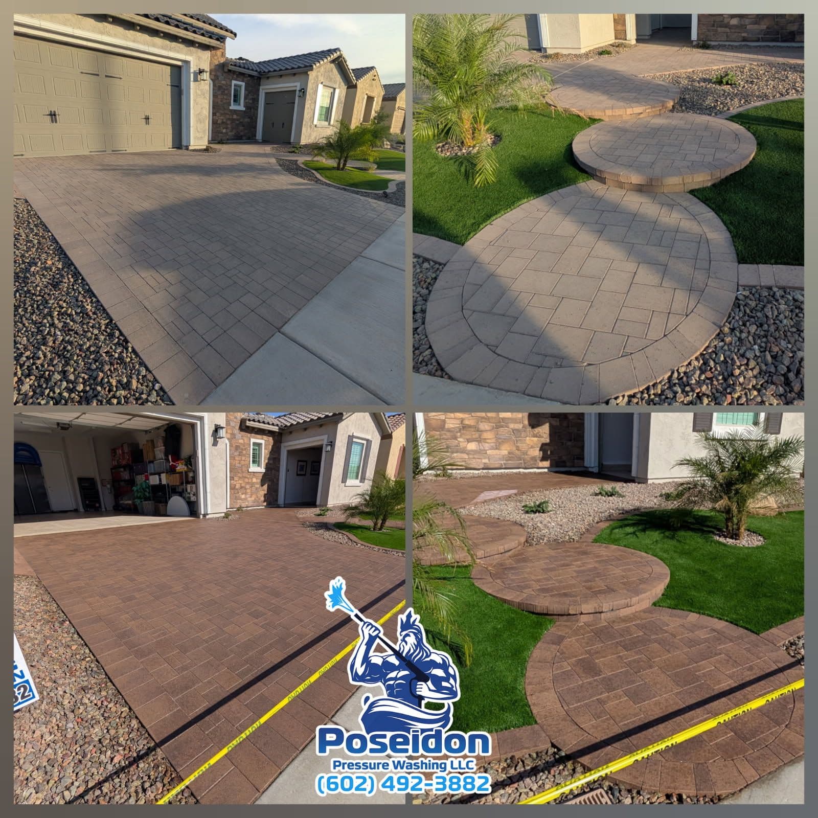 Project Driveway and Walkway Rejuvenation by Poseidon Pressure Washing image