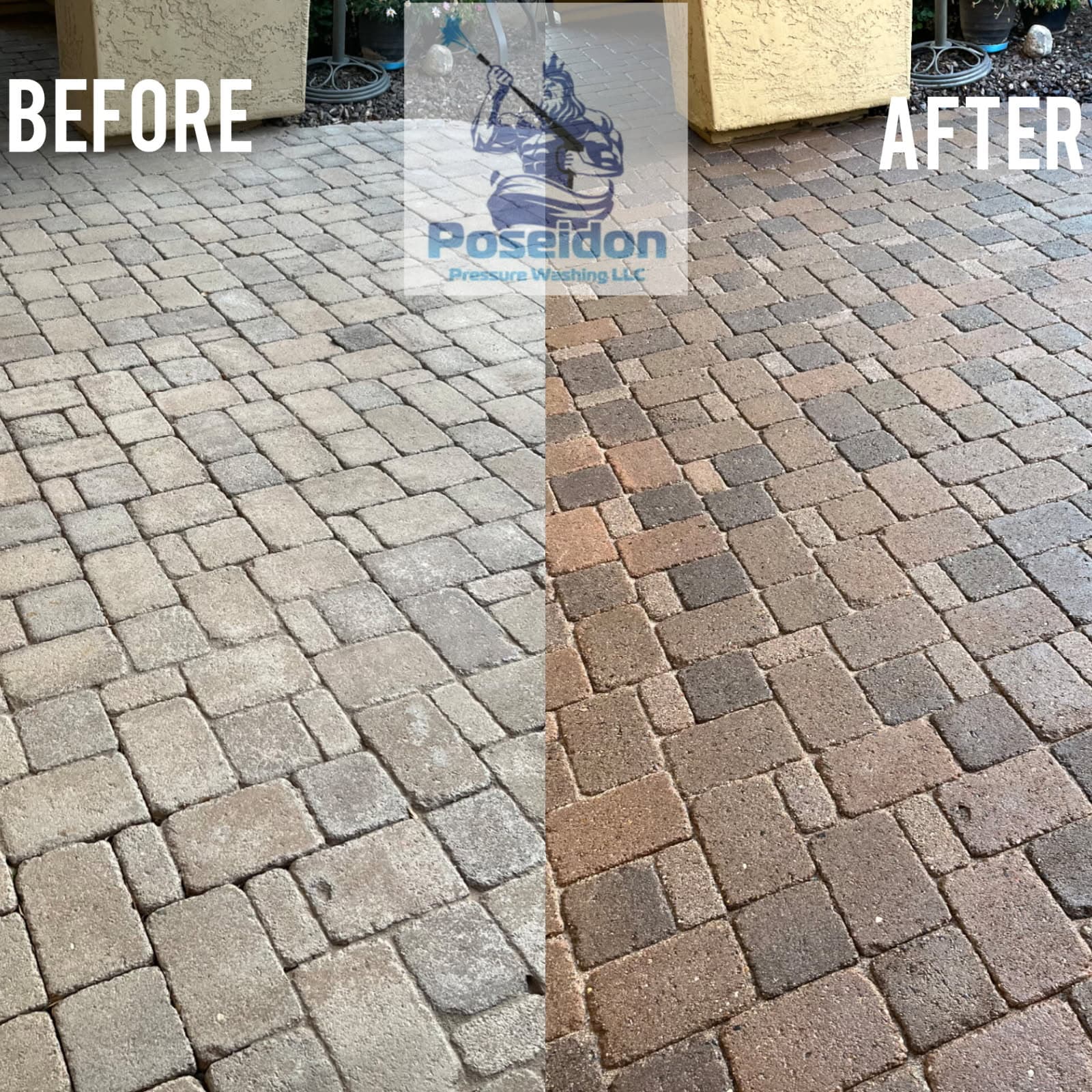 Paver Restoration with Pressure Washing image
