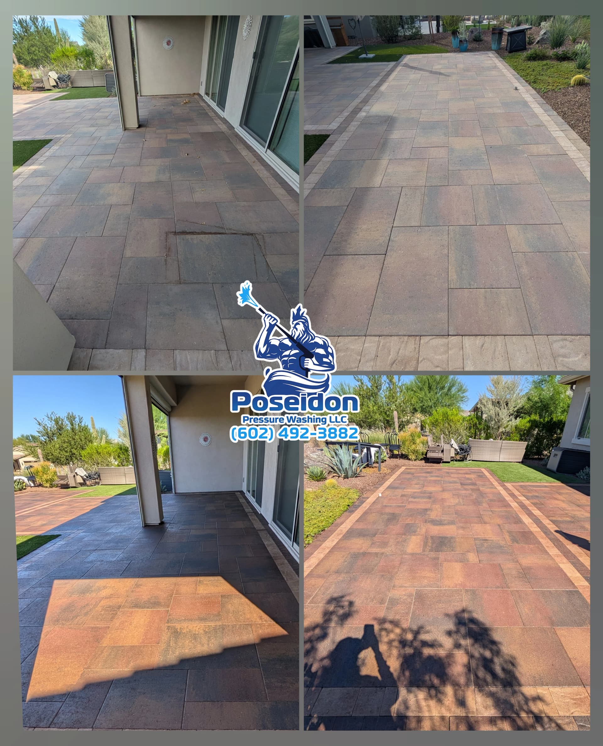 Backyard Paver Cleaning and Sealing in Wickenburg AZ image